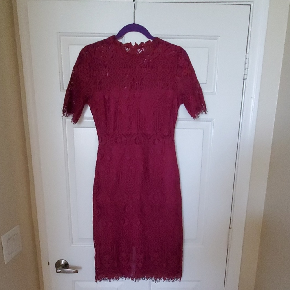Burgundy lace Lulu's mini